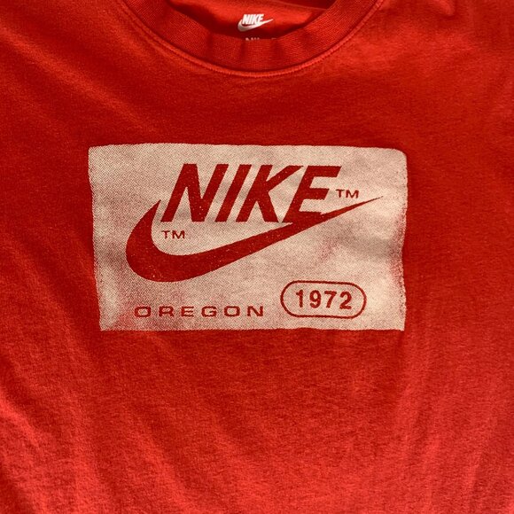 Nike Oregon Red Orange Short Sleeve Crewneck Shirt DR8027-696 Mens Large - Picture 2 of 6